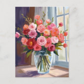 Carte Postale Bouquet de roses d'automne Floral automne (Devant)