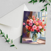 Carte Postale Bouquet de roses d'automne Floral automne