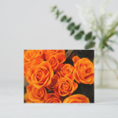 Carte Postale Bouquet de Roses oranges florissants (Debout devant)
