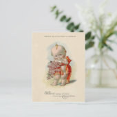 Carte Postale Bouquet de roses pour bébé (Debout devant)