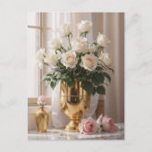 Carte Postale Bouquet de roses pour toutes occasions dans un vas (Devant)