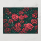 Carte Postale Bouquet de roses rouges (Devant)