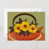 Carte Postale bouquet de thé (Devant / Derrière)