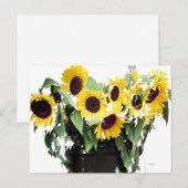 Carte Postale Bouquet de tournesol (Devant / Derrière)