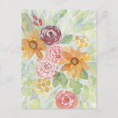 Carte Postale Bouquet de tournesol d'automne (Devant)