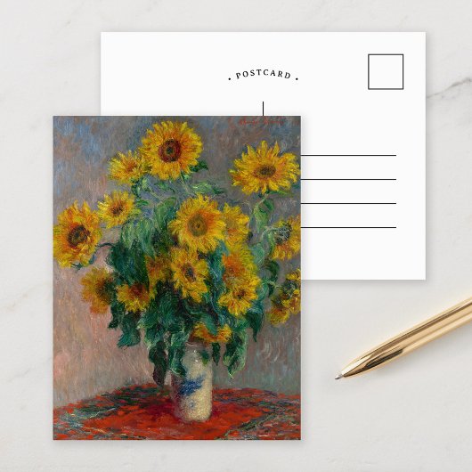 Carte Postale Bouquet de tournesols | Claude Monet
