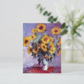 Carte Postale Bouquet de tournesols par Claude Monet (Debout devant)