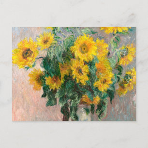 Carte Postale Bouquet de tournesols par Monet Impressionniste