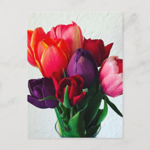 Carte Postale Bouquet de tulipes printanières