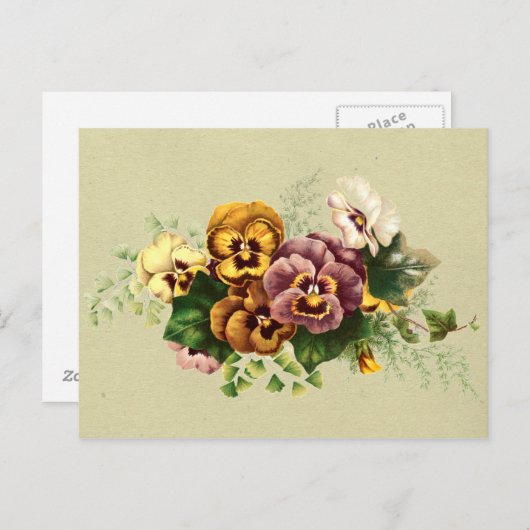 Carte Postale Bouquet de Vintage (Devant / Derrière)