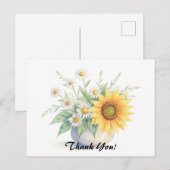 Carte Postale Bouquet des tournesols et des marguis (Devant / Derrière)