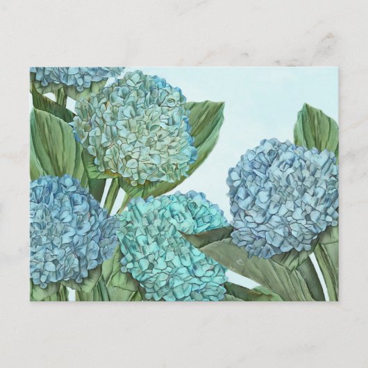 Carte Postale Bouquet d'été Blue Hydrangea (Devant)