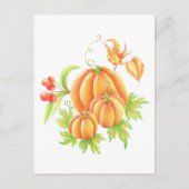 Carte Postale Bouquet festif avec citrouille (Devant)