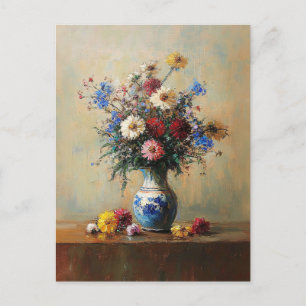 Carte Postale Bouquet fleur sauvage dans un Vase Still Life