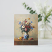 Carte Postale Bouquet fleur sauvage dans un Vase Still Life (Debout devant)