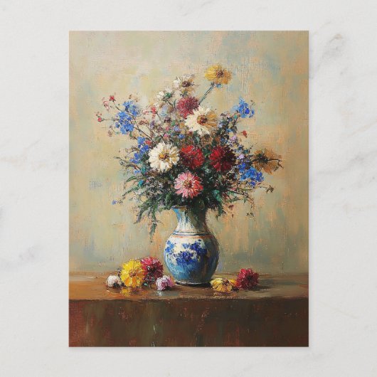 Carte Postale Bouquet fleur sauvage dans un Vase Still Life (Devant)