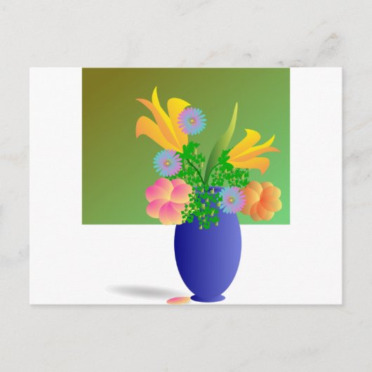 Carte Postale Bouquet Fleurs Clipart (Devant)