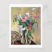 Carte Postale Bouquet Fleurs Crystal Vase Valadon (Devant)