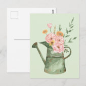 Carte Postale Bouquet floral aquarelle (Devant / Derrière)