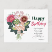 Carte Postale Bouquet Floral d'Anniversaire (Devant)