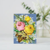 Carte Postale Bouquet floral d'automne aquarelle (Debout devant)