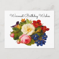 Bouquet Floral Victorien Vœux d'Anniversaire les P
