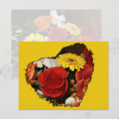 Carte Postale Bouquet Grunge aux bords irréguliers (Devant / Derrière)