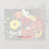 Carte Postale Bouquet Grunge aux bords irréguliers (Dos)