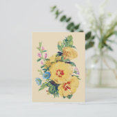 Carte Postale Bouquet - Hibiscus (Debout devant)