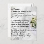 Carte Postale Bouquet mariage Poème fille (Devant / Derrière)