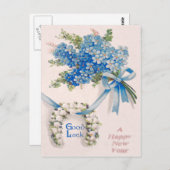 Carte Postale Bouquet Oublie-Moi-Pas Lys De La Vallée (Devant / Derrière)