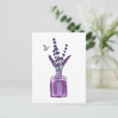 Carte Postale Bouquet pourpre de lavande (Debout devant)