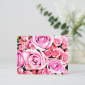 Carte Postale Bouquet rose (Debout devant)