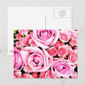 Carte Postale Bouquet rose (Devant / Derrière)