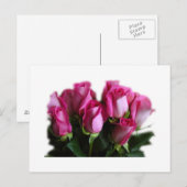 carte postale bouquet rose (Devant / Derrière)