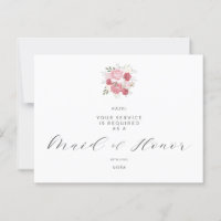 Bouquet rose Serez-vous ma servante d'honneur ?