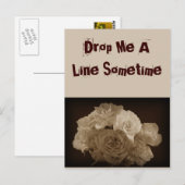 Carte Postale Bouquet Sepia Rose (Devant / Derrière)