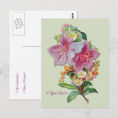 Carte Postale Bouquet Vintage (Devant / Derrière)
