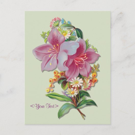 Carte Postale Bouquet Vintage (Devant)