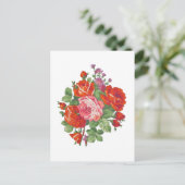 Carte Postale Bouquet vintage rose (Debout devant)