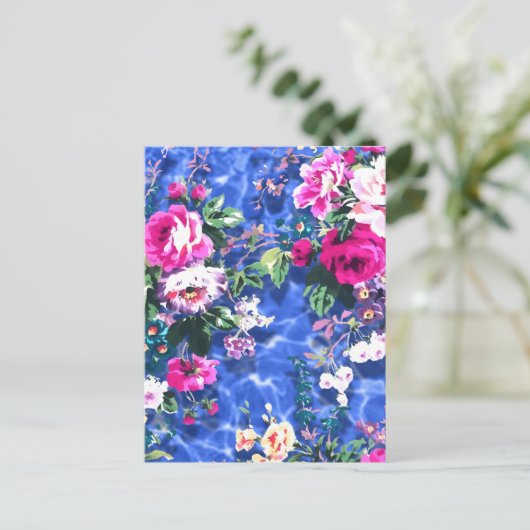 Carte Postale Bouquets avec roses (Debout devant)