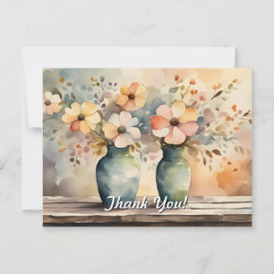 Carte Postale Bouquets Cottagecore Merci