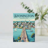 Carte Postale Bourg de Stonington Connecticut (Debout devant)