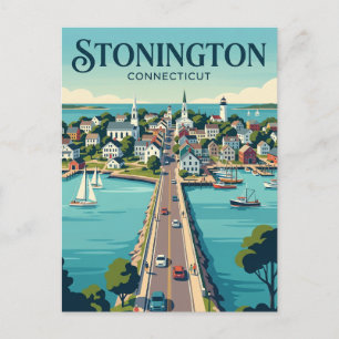Carte Postale Bourg de Stonington Connecticut