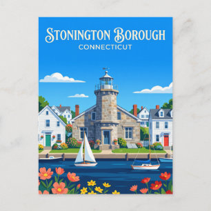 Carte Postale Bourg de Stonington Connecticut