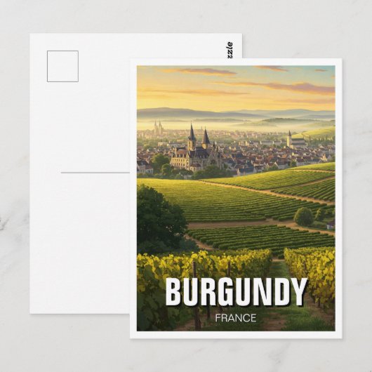 Carte Postale Bourgogne (Devant / Derrière)