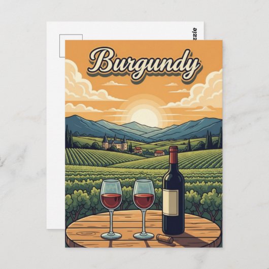 Carte Postale Bourgogne (Devant / Derrière)