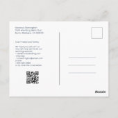 Carte Postale Bourgogne et Faire-part de mariage bleu marine (Dos)