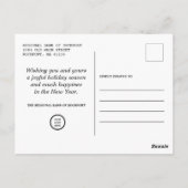 Carte Postale Bourgogne Floral Holly (Dos)