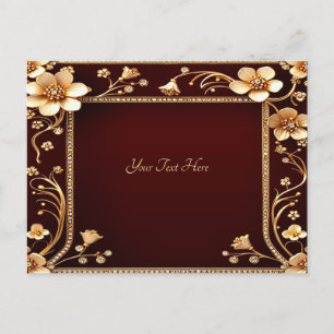Carte postale Bourgogne Golden Flowers